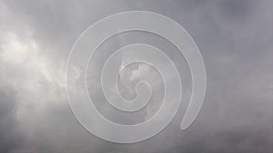 Scenic timelapse of foggy cloudy sky with dense nimbostratus clouds