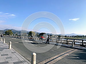 The scenic Togetsu-kyo Bridge, Arashiyama, Kyoto.