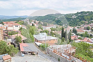 The city walls of Sighnagi in eastern Georgia, famous for its wine photo