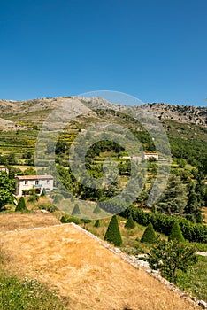 Scenic traditional stone house in Provence