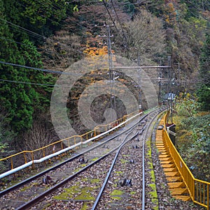 Scenic tram on Mount Koya in Kansai, Japan