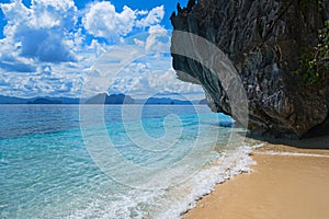 Scenic tropical beach, El Nido Palawan Philippines