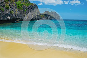 Scenic tropical beach, El Nido Palawan Philippines