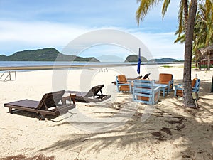 Scenic tropical beach in Thailand, Samroiyot