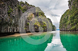 Scenic tropical island landscape, El Nido, Palawan, Philippines