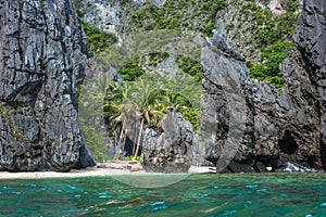 Scenic tropical island landscape, El Nido, Palawan, Philippines