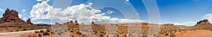 Scenic ultra wide desert panorama in the US Southwest