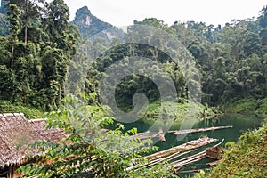 Scenic and unique landscape at Chieou Laan lake, Thailand