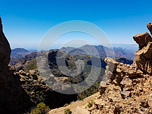 Scenic vegetated mountains and valleys in spain