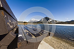 Scenic Vermillion Lake in Banff National Park