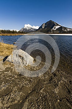 Scenic Vermillion Lake in Banff National Park