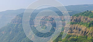 Scenic vew of mountain ranges in Sahyadri Maharashtra.