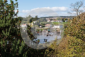 Scenic view of Aberdour in Scotland and Firth of Forth estuary, Fife.