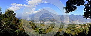 Scenic View of the Agua Volcano as seen from the slopes of the Pacaya Volcano