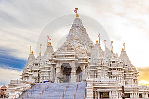 Scenic view of Akshardham Mahamandir temple at BAPS Swaminarayan Akshardham