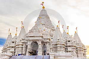 Scenic view of Akshardham Mahamandir temple at BAPS Swaminarayan Akshardham