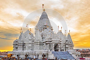 Scenic view of Akshardham Mahamandir temple at BAPS Swaminarayan Akshardham