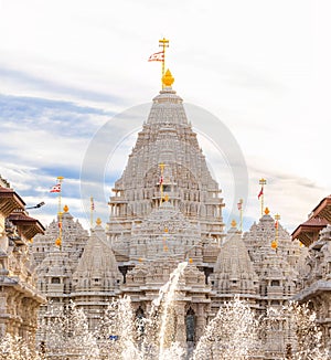 Scenic view of Akshardham Mahamandir temple at BAPS Swaminarayan Akshardham photo