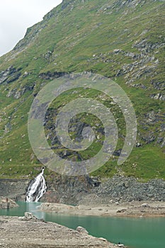 Scenic view of the Alpine mountain pass of Splugen in Switzerland