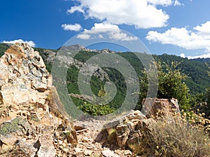 Scenic view around the aiguilles de Bavella