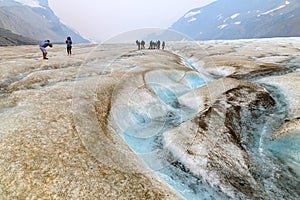 Scenic view of Athabasca Glacier at Columbia Icefield, Japser Na