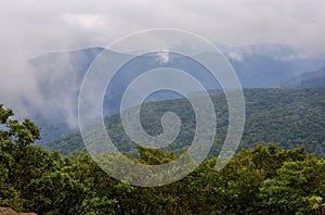 Scenic View atop Spy Rock in Virginia`s Blue Ridge