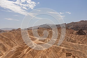 Death Valley - Scenic view of Badlands of Zabriskie Point, Furnace creek, Death Valley National Park, California, USA