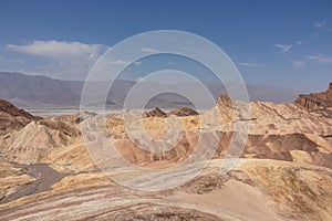 Death Valley - Scenic view of Badlands of Zabriskie Point, Furnace creek, Death Valley National Park, California, USA