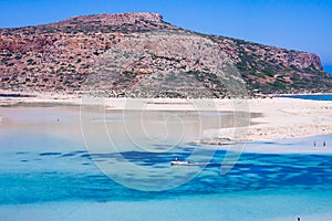 Scenic view of Balos bay, clay, greece, in summer