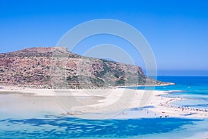 Scenic view of Balos bay, Crete sea