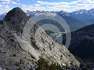 Scenic view of Banff National Park from Mount Norquay