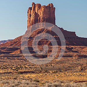 Scenic view of the barren landscape of Monument Valley, Utah, USA