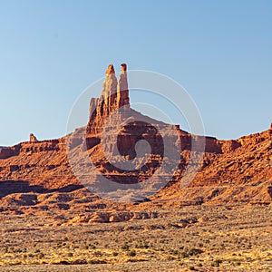 Scenic view of the barren landscape of Monument Valley, Utah, USA