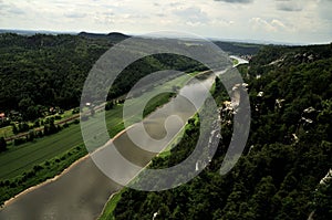 Scenic view of Basteigebiet in Lohmen Germany