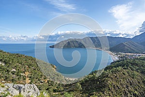 The Scenic view of  Bay of Adrasan from the Adrasan Castle.