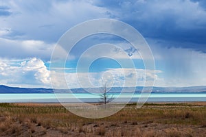 Scenic view of the Bear Lake, located in the border of the Utah and Idaho States