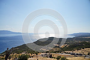 Scenic view from Behramkale in Canakkale Assos