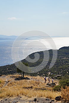 Scenic view from Behramkale in Canakkale Assos
