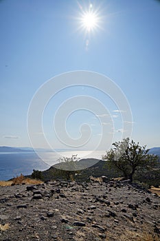 Scenic view from Behramkale in Canakkale Assos