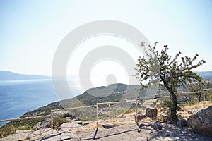 Scenic view from Behramkale in Canakkale Assos