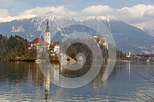 Scenic view of Bled Lake, Slovenia