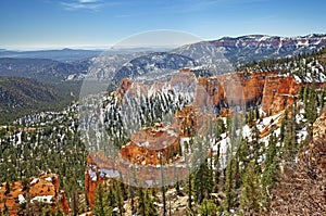 Scenic view of the Bryce Canyon