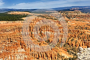 Scenic view in Bryce Canyon National Park in Utah, USA, on summer day
