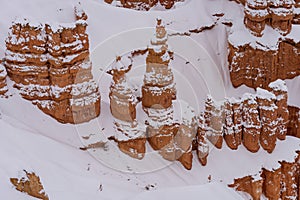 Scenic view of Bryce Canyon National Park in winter