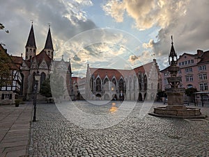 Scenic view of the Burgplatz square in Braunschweig, Germany