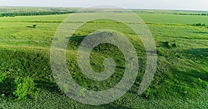 Scenic view of the burial mounds of Mamay Mountain. Aerial view