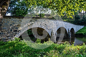 Scenic view of the Burnside Bridge in Antietam Battlefield, Maryland photo