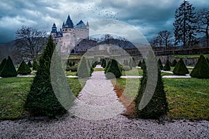 Scenic view of the Burresheim Castle in Sankt Johann, Mayen-Koblenz, Germany