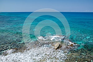 Scenic view of Caribbean Ocean at Punta Sur, Isla Mujeres