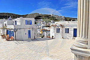 Scenic view of center of Lefkes town photo